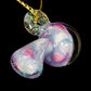 Purple Single Opal UV Scribble Mushroom Pendant