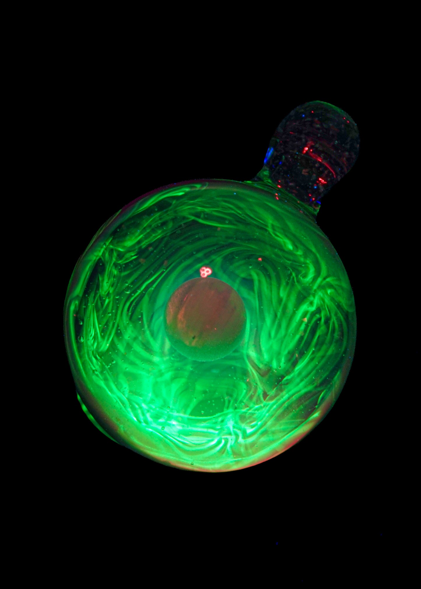 Purple Single Opal UV Scribble Mushroom Pendant
