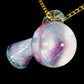 Purple Single Opal UV Scribble Mushroom Pendant