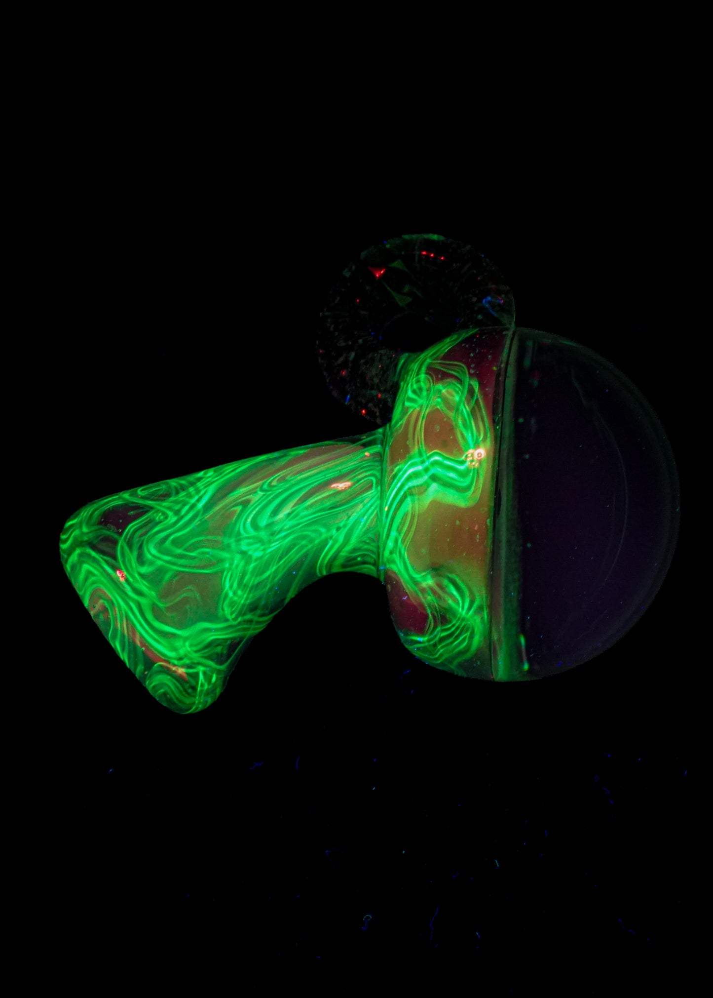 Purple Single Opal UV Scribble Mushroom Pendant