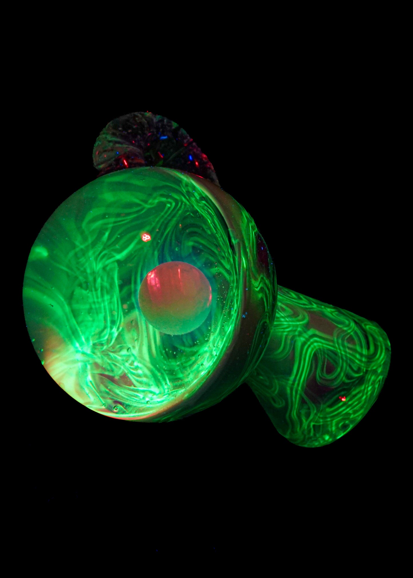 Purple Single Opal UV Scribble Mushroom Pendant