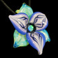 Indigo Trillium Flower Pendant