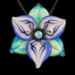 Indigo Trillium Flower Pendant