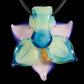 Indigo Trillium Flower Pendant