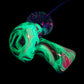 Red and Blue Crushed Opal UV Scribble Mushroom Pendant
