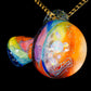 Rainbow Opal Galaxy UV Scribble Mega Mushroom Pendant