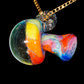 Rainbow Opal Galaxy UV Scribble Mega Mushroom Pendant
