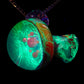 Rainbow Opal Galaxy UV Scribble Mega Mushroom Pendant