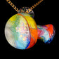 Rainbow Opal Galaxy UV Scribble Mega Mushroom Pendant