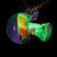 Rainbow Opal Galaxy UV Scribble Mega Mushroom Pendant