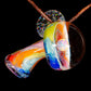 Rainbow Single Opal UV Scribble Mushroom Pendant