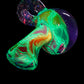 Rainbow Single Opal UV Scribble Mushroom Pendant