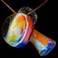 Rainbow Single Opal UV Scribble Mushroom Pendant