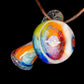 Rainbow Single Opal UV Scribble Mushroom Pendant