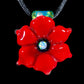 Red Button Flower Pendant