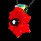 Red Button Flower Pendant