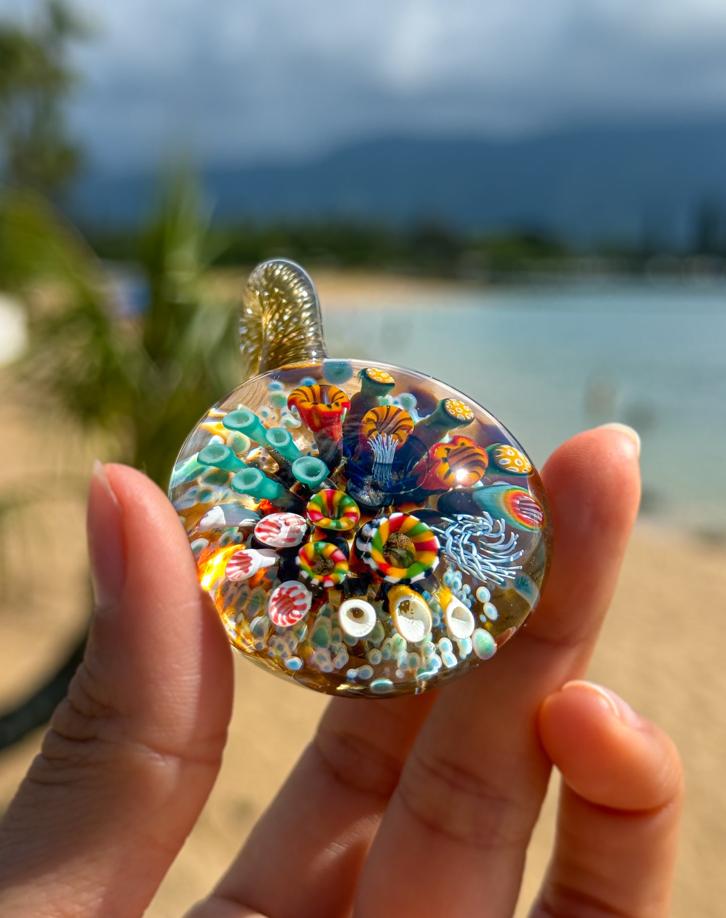 Electrum Coral Reef Pendant