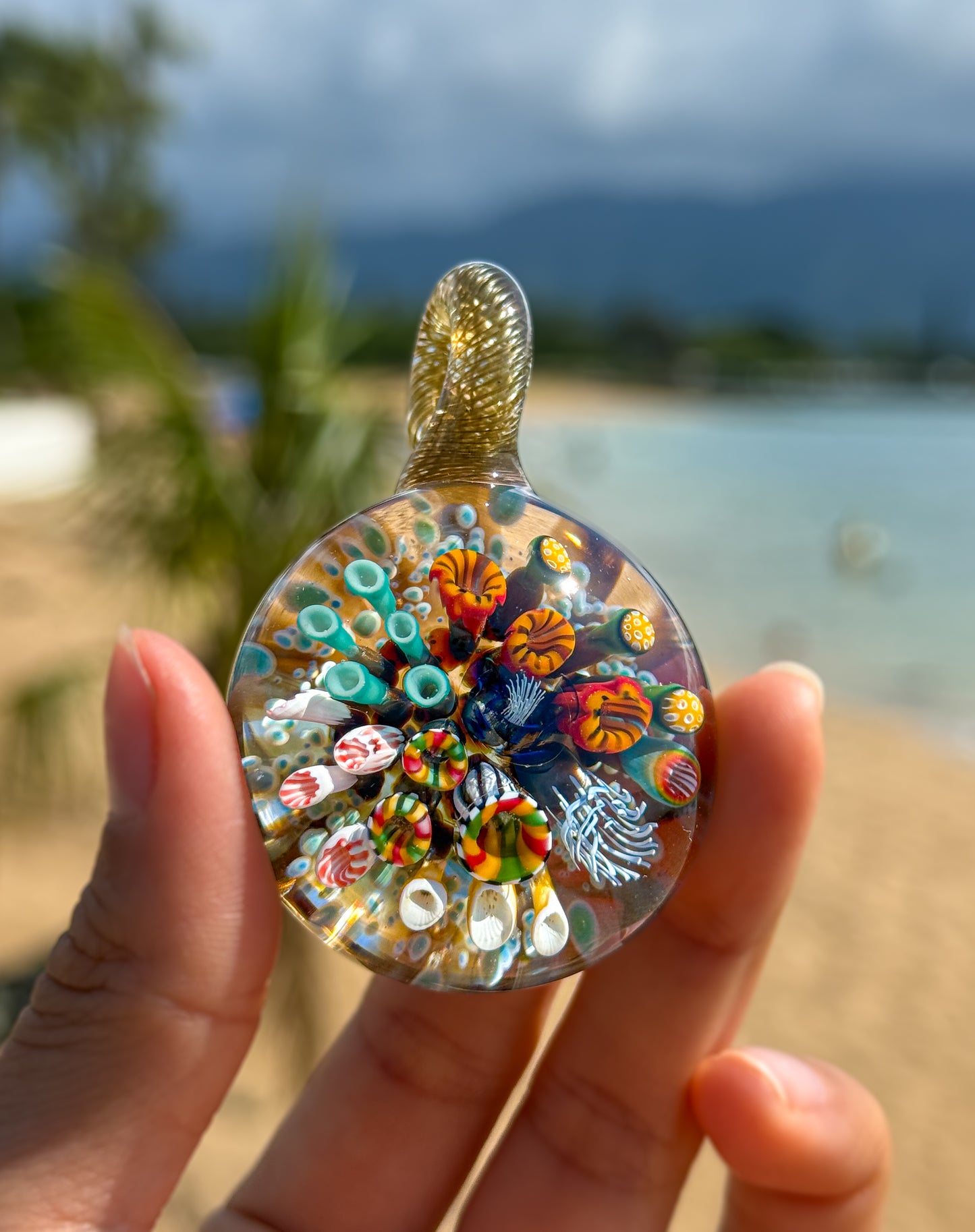 Electrum Coral Reef Pendant