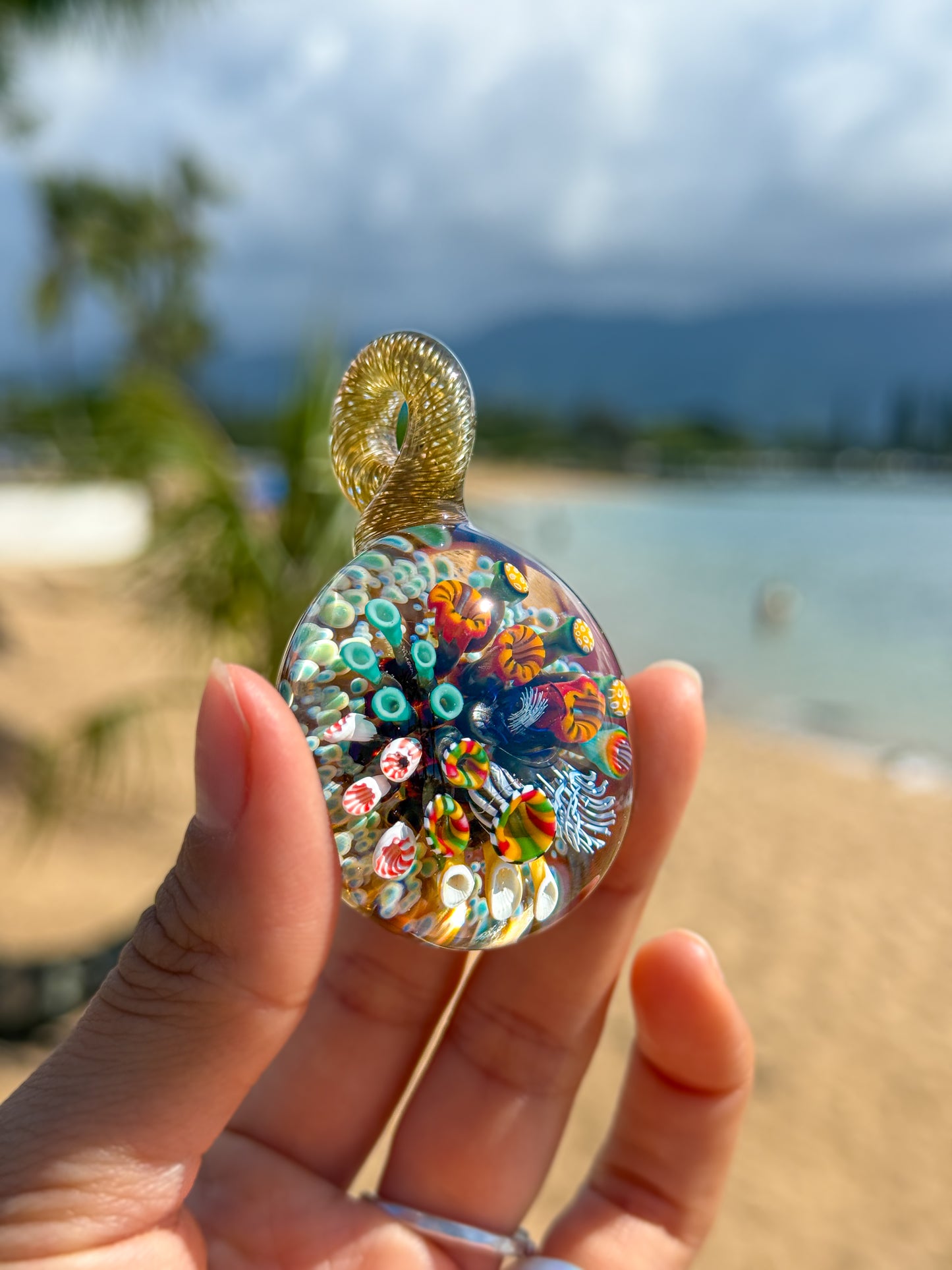 Electrum Coral Reef Pendant