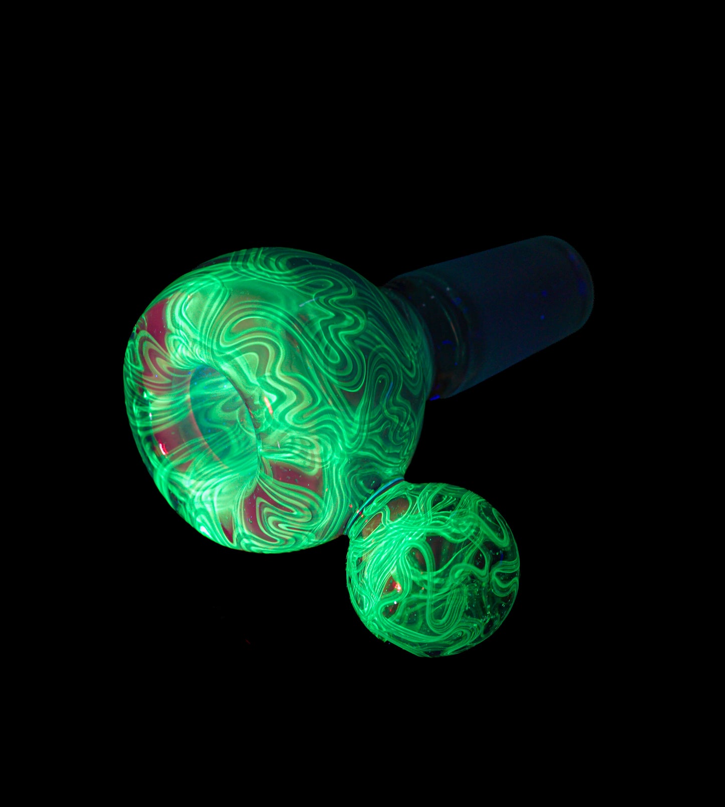 Purple UV Scribble Tech Crushed Opal 14mm Slide