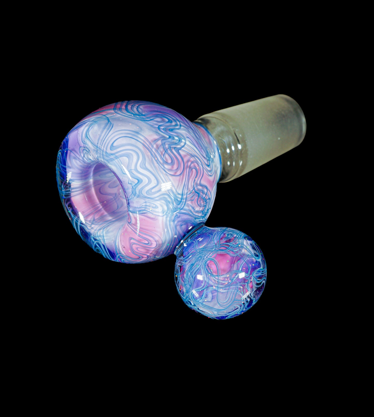 Purple UV Scribble Tech Crushed Opal 14mm Slide