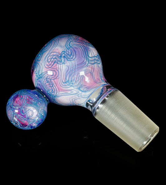 Purple UV Scribble Tech Crushed Opal 14mm Slide