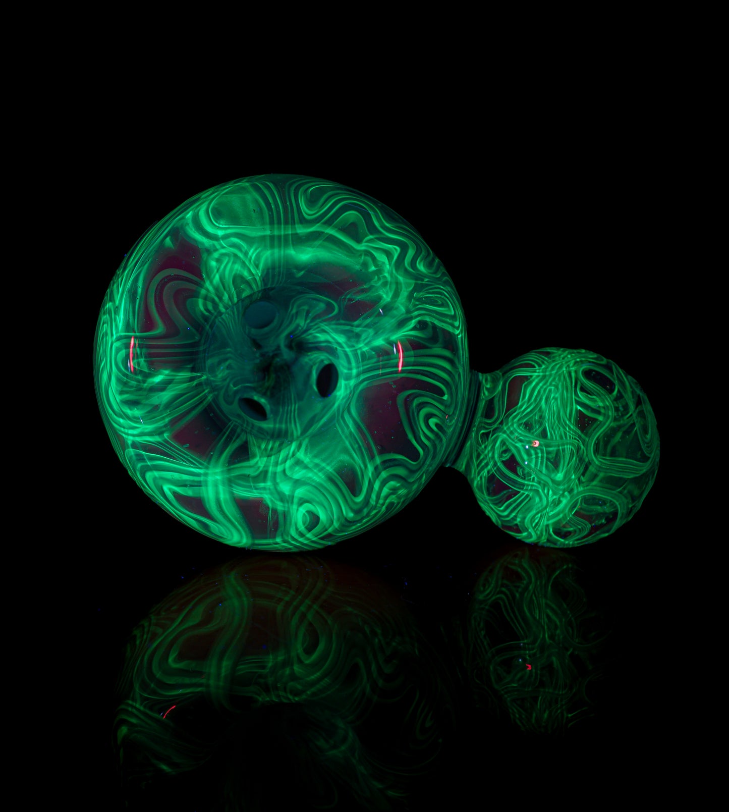 Purple UV Scribble Tech Crushed Opal 14mm Slide