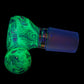Blue UV Scribble Tech Crushed Opal 18mm Slide