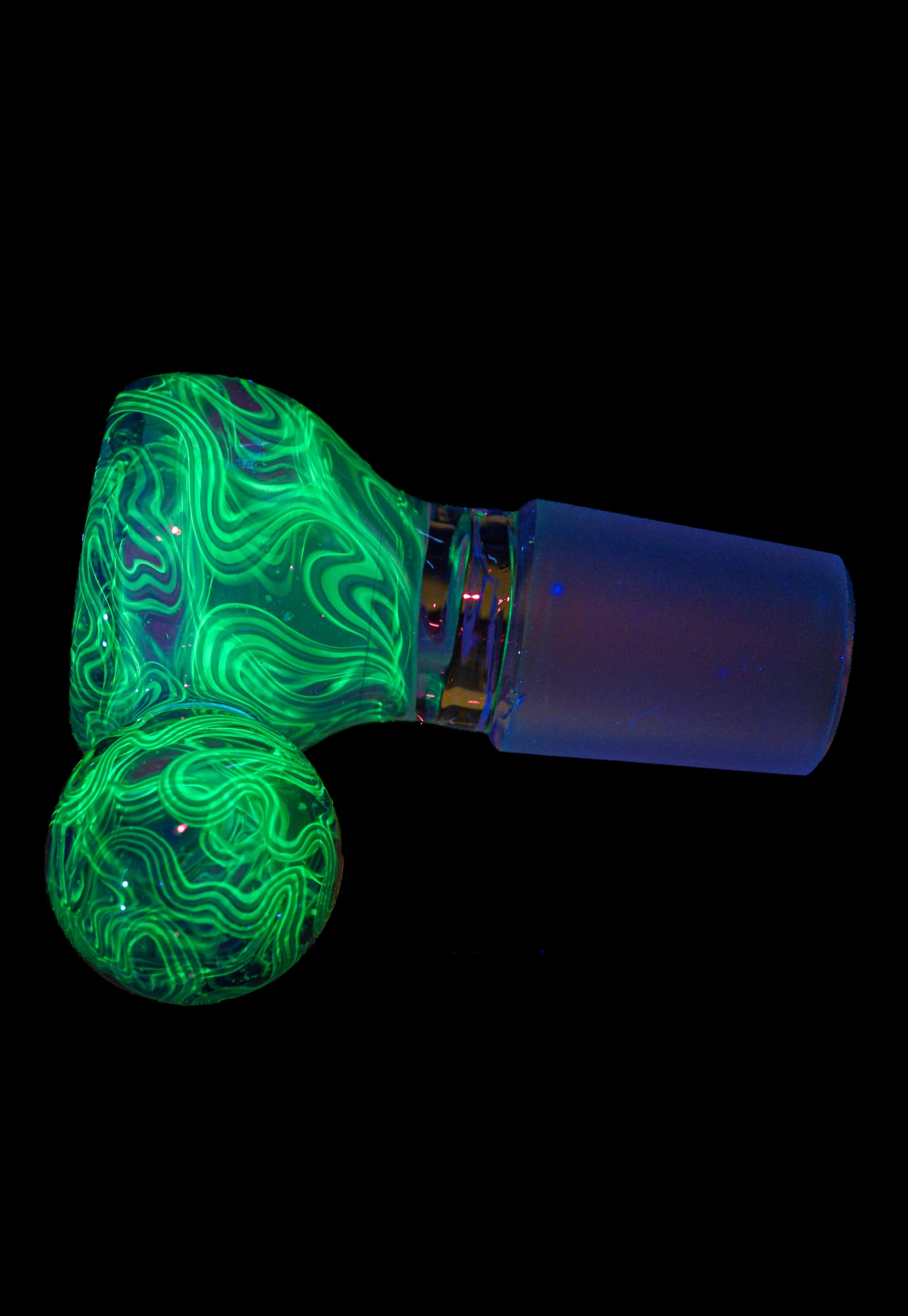 Blue UV Scribble Tech Crushed Opal 18mm Slide
