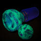 Blue UV Scribble Tech Crushed Opal 18mm Slide
