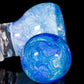 Blue UV Scribble Tech Crushed Opal 18mm Slide