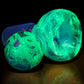 Blue UV Scribble Tech Crushed Opal 18mm Slide