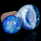 Blue UV Scribble Tech Crushed Opal 18mm Slide