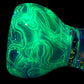 Blue UV Scribble Tech Crushed Opal 18mm Slide