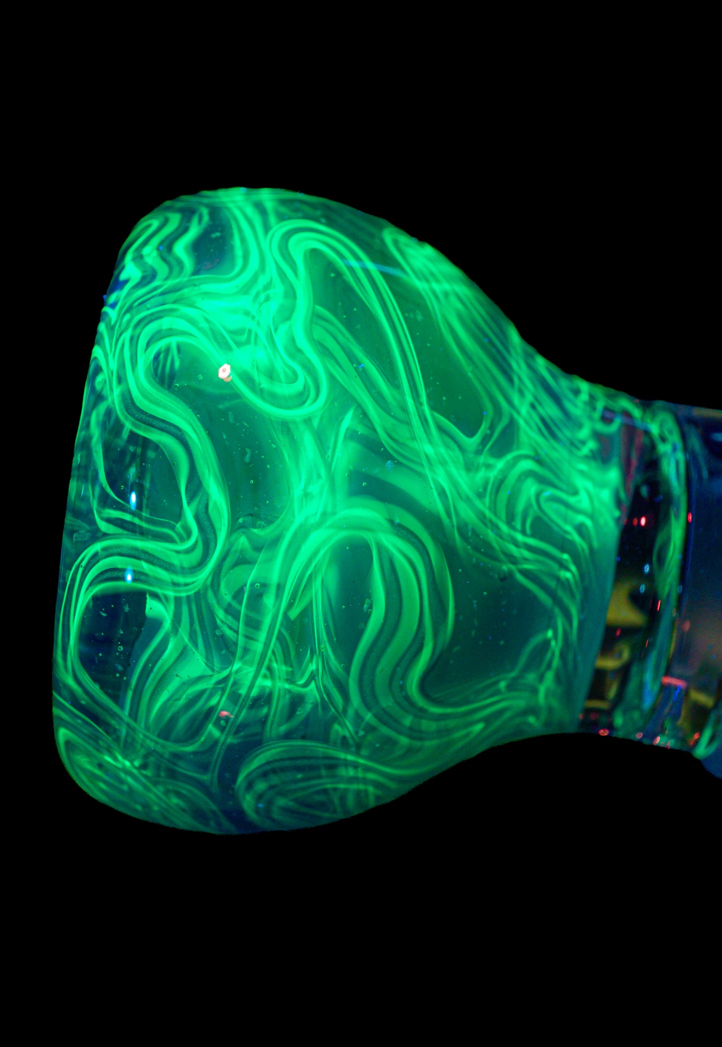 Blue UV Scribble Tech Crushed Opal 18mm Slide