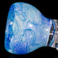 Blue UV Scribble Tech Crushed Opal 18mm Slide