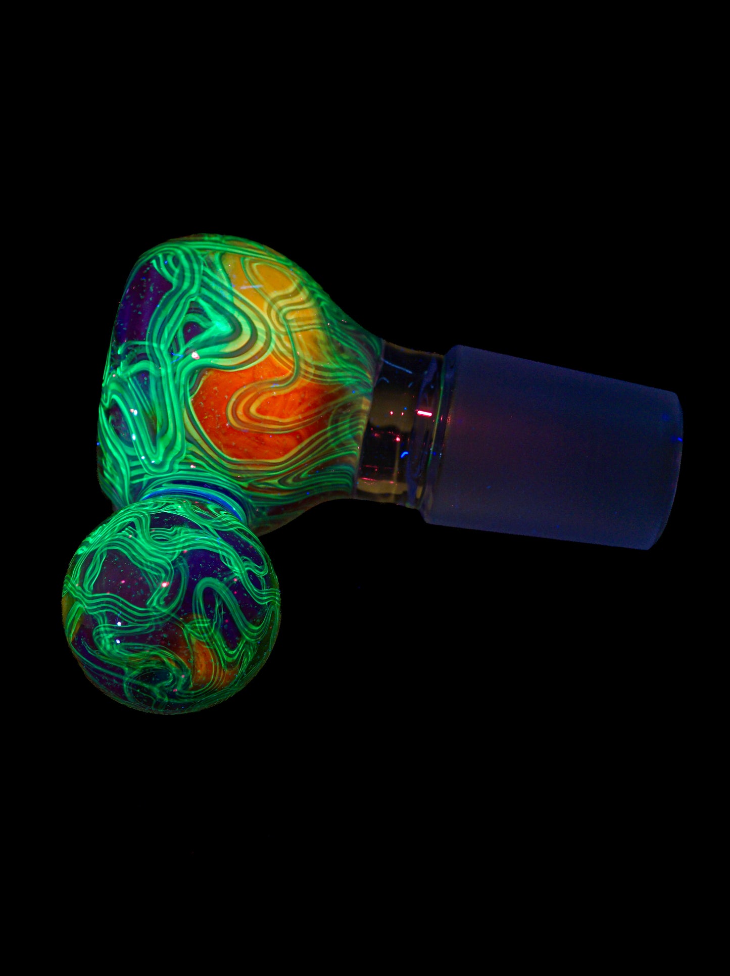 Rainbow UV Scribble Tech Crushed Opal 18mm Slide