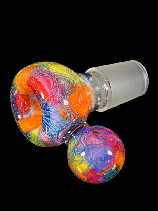 Rainbow UV Scribble Tech Crushed Opal 18mm Slide
