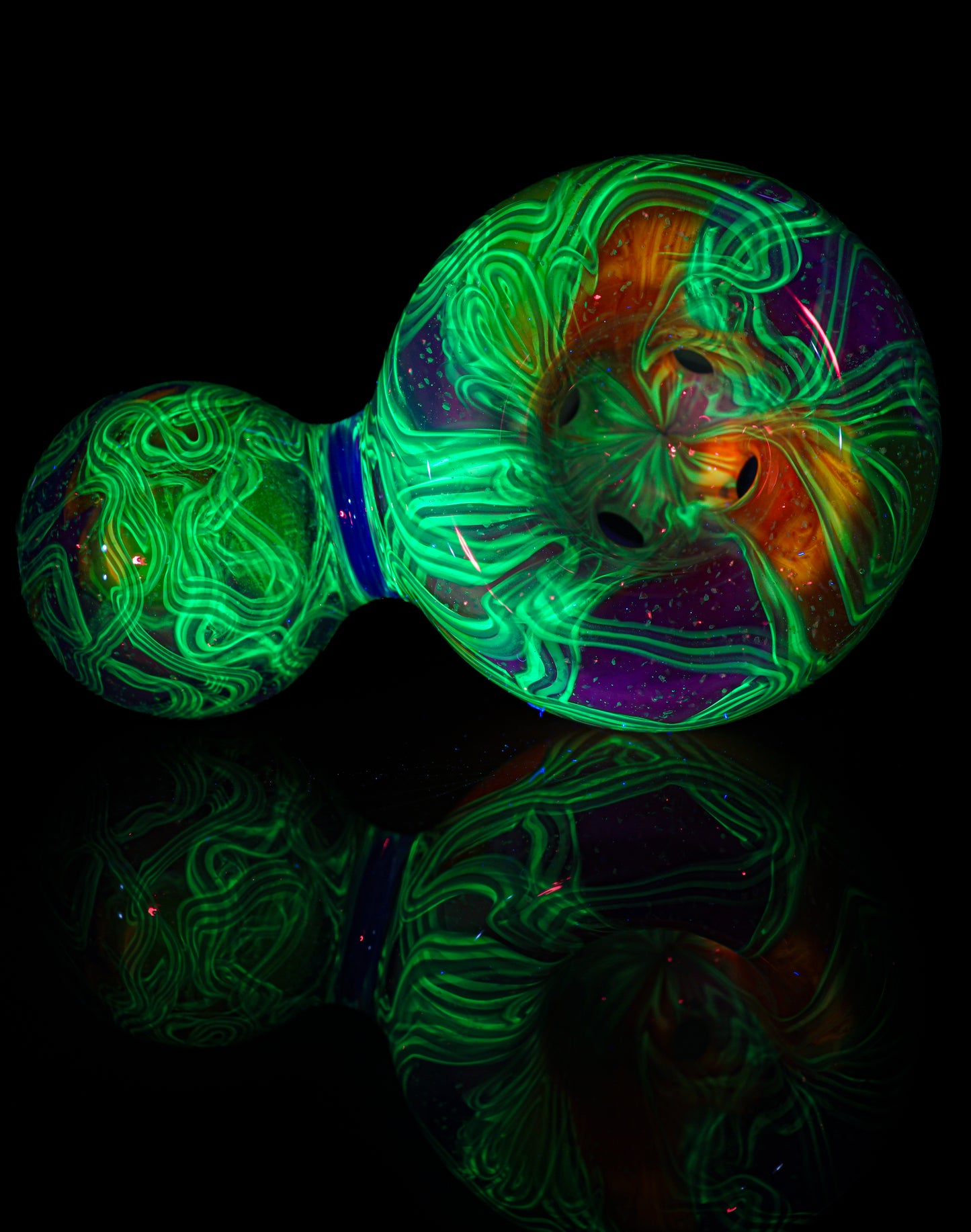 Rainbow UV Scribble Tech Crushed Opal 18mm Slide