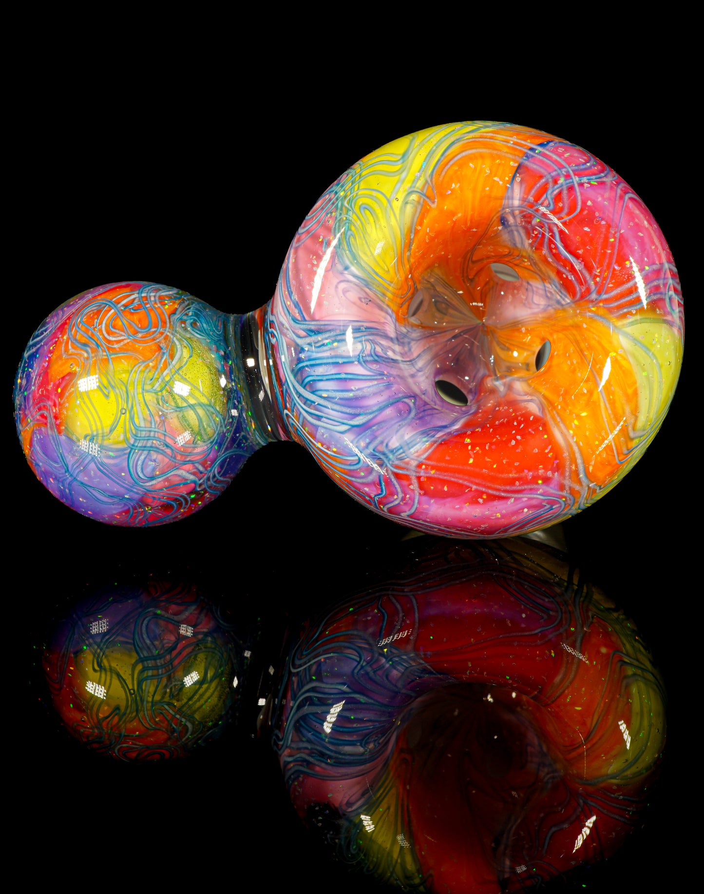 Rainbow UV Scribble Tech Crushed Opal 18mm Slide