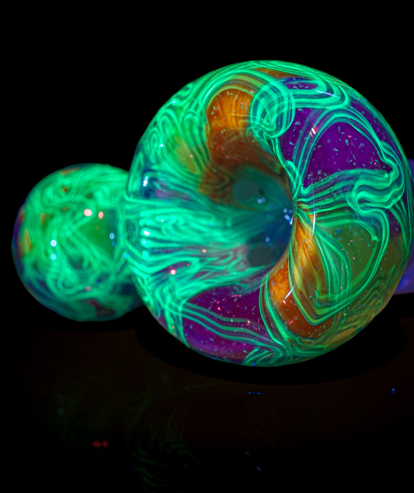 Rainbow UV Scribble Tech Crushed Opal 18mm Slide