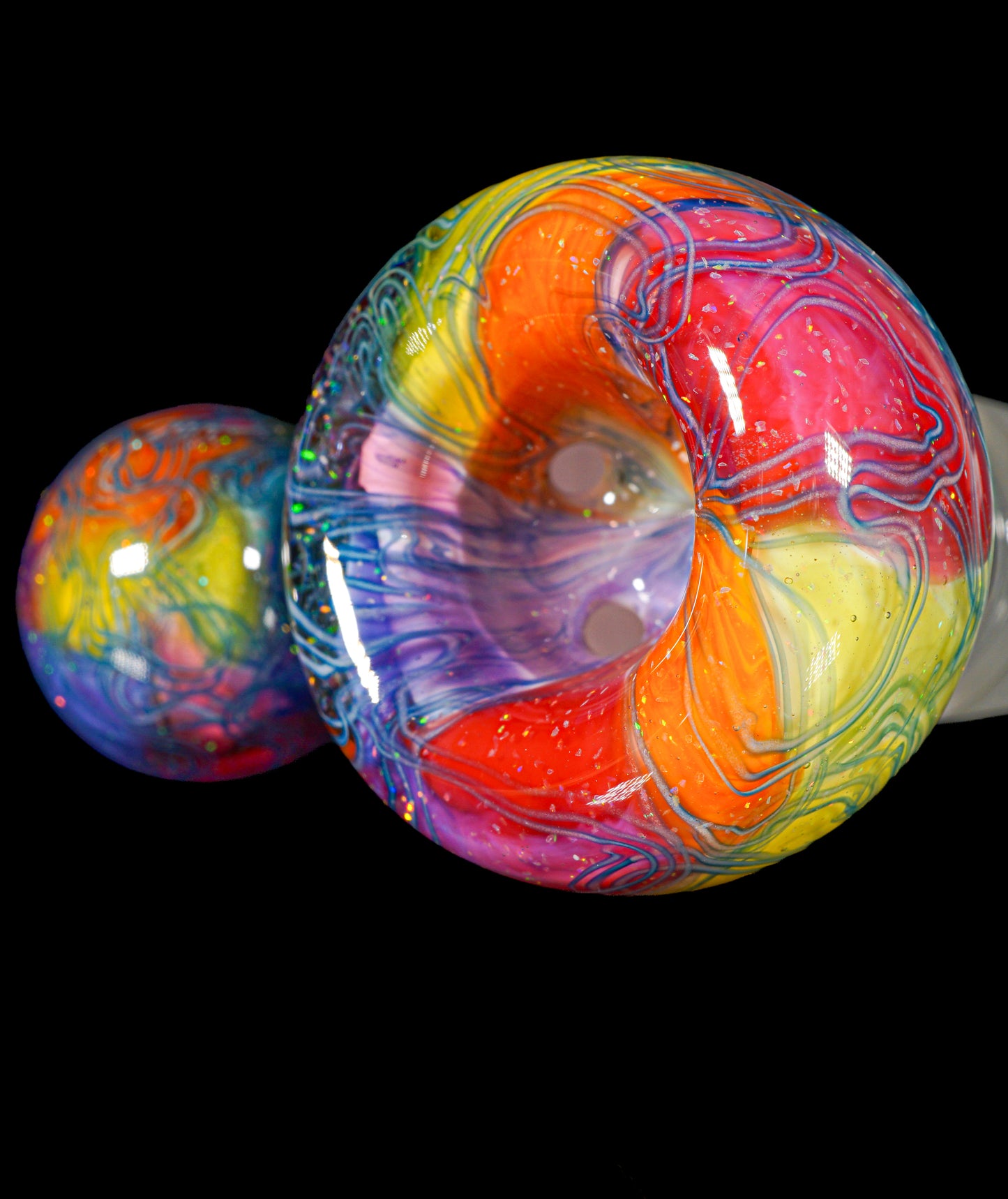 Rainbow UV Scribble Tech Crushed Opal 18mm Slide