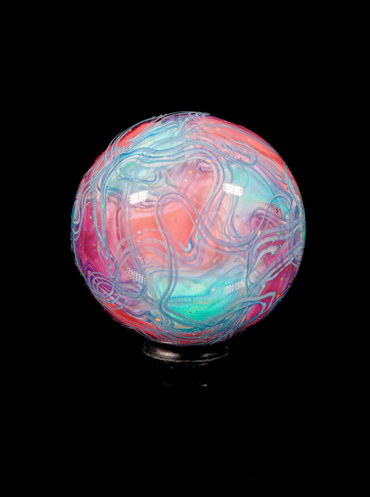 Crushed Opal UV Scribble Tech Marble (21mm) - C