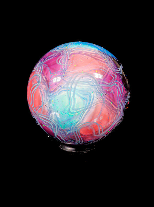 Crushed Opal UV Scribble Tech Marble (21mm) - D
