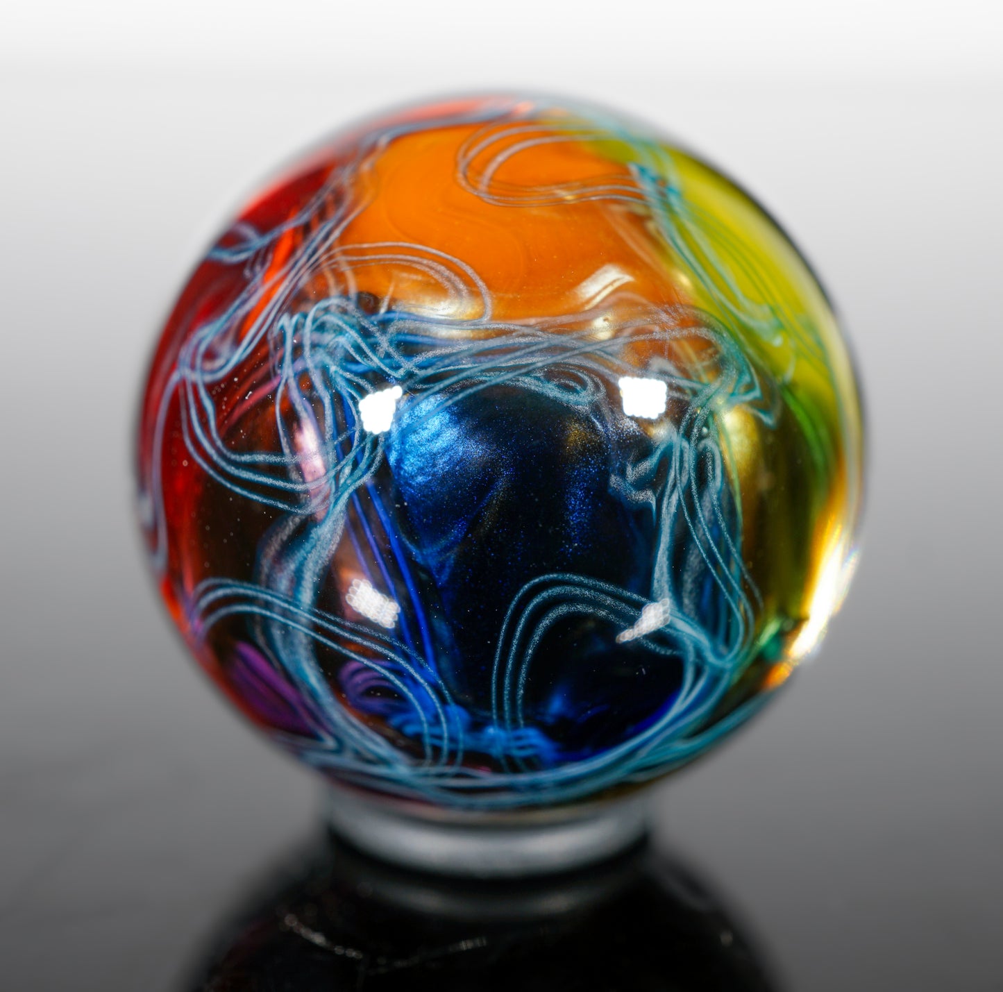 Electrum Rainbow UV Scribble Marble no.1 (26mm)