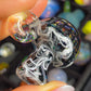 Opal Galaxy UV Scribble Mushroom Pendant