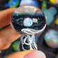 Opal Galaxy UV Scribble Mushroom Pendant