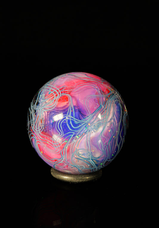 Crushed Opal UV Scribble Tech Marble (22mm) - P