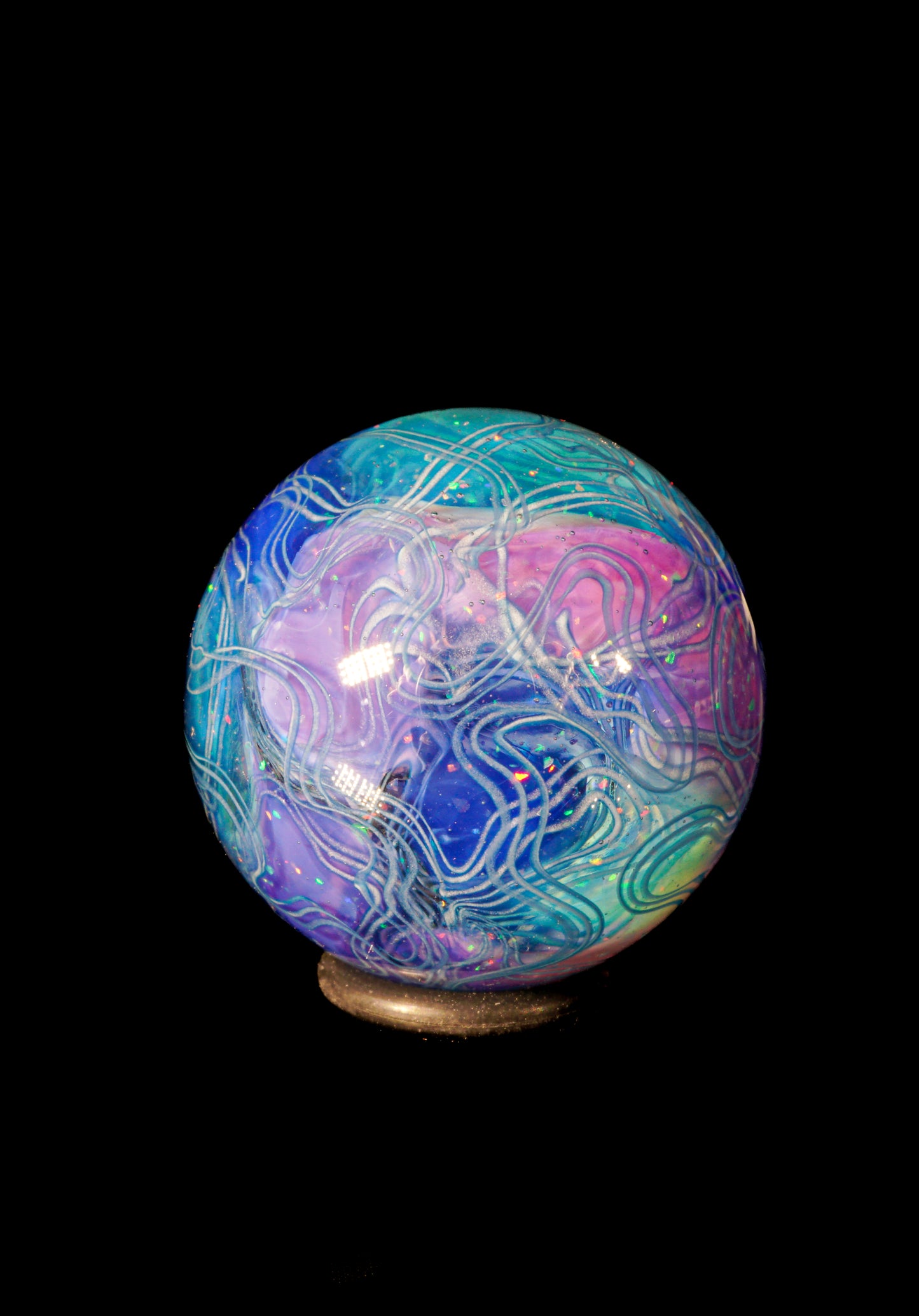 Crushed Opal UV Scribble Tech Marble (22mm) - Q