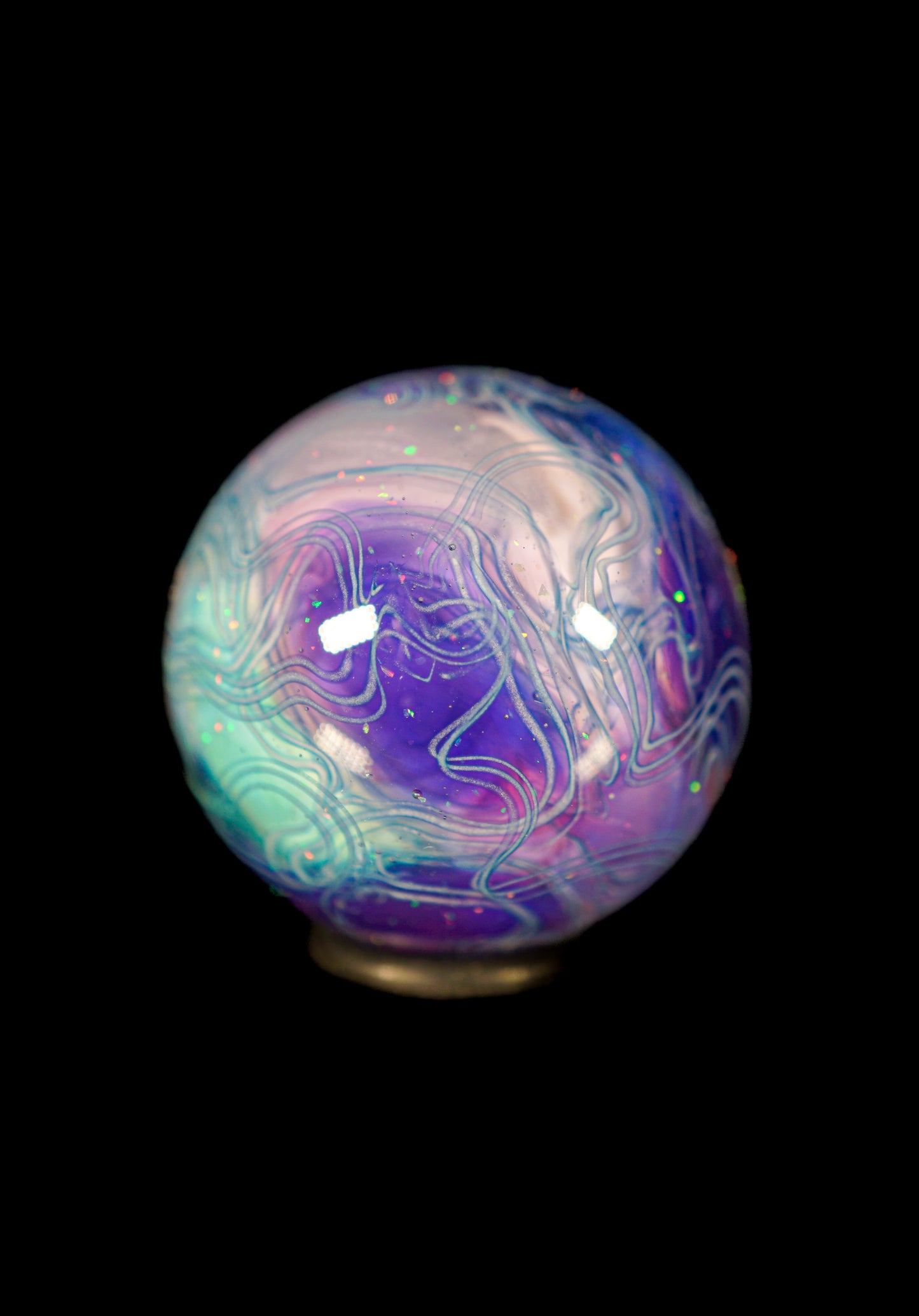 Crushed Opal UV Scribble Tech Marble (23mm) - V